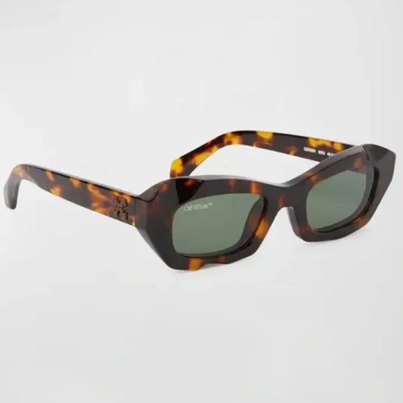 Off-White Tortoise Shell Sunglasses - Picture 1 of 9